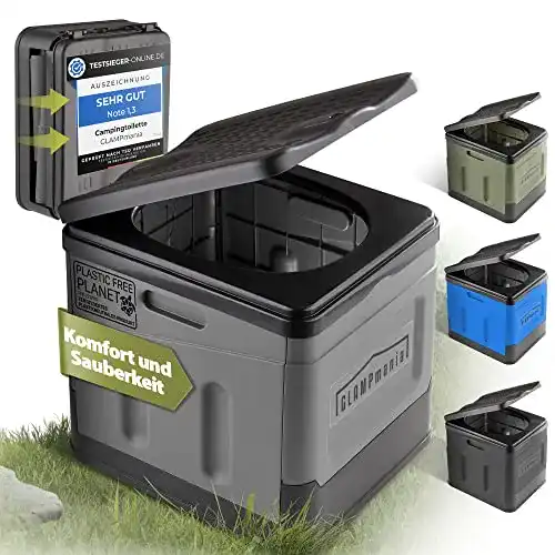 Klapptoilette GLAMPmania – Chemiefreie Campingtoilette für Glamping