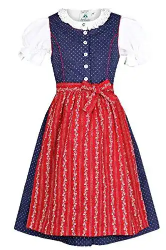 Dirndl für Kinder von Isar-Trachten in Marine mit Bluse