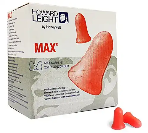 Ohrstöpsel Howard Leight MAX aus Weichschaum ohne Kordel