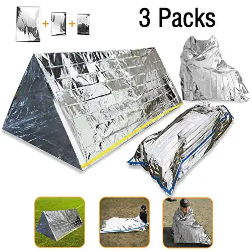 Notfallzelt Wady 3-in-1: Decke, Zelt und Schlafsack für Outdoor-Einsätze