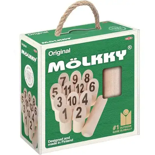 Mölkky Tactic Spiel in Kartonbox mit Griff, 2018 Version