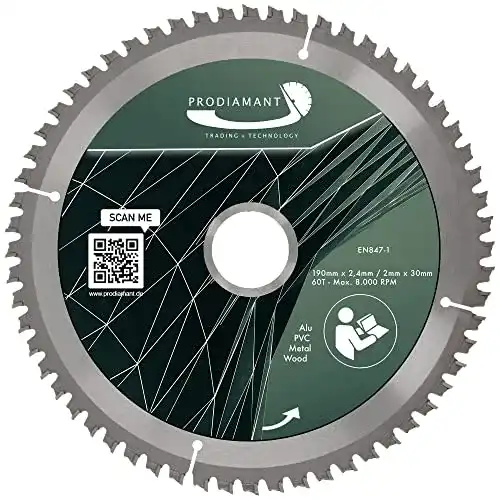 Sägeblatt 190 mm x 30 mm für Holz, Metall und Alu