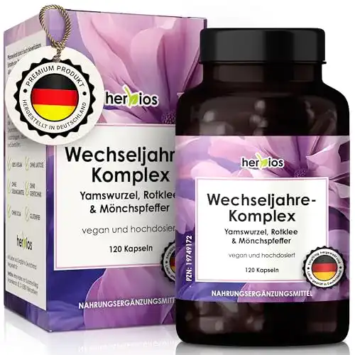 Rotklee-Kapseln HERBIOS für Wechseljahre, 120 Stück