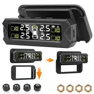 Reifendruckkontrollsystem Vtopek TPMS mit Solar- und USB-Ladeoption