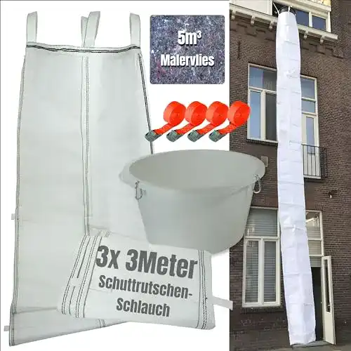 Schuttrutsche PMG Gerätevermietung – 9 Meter Bauschuttrutschen Set