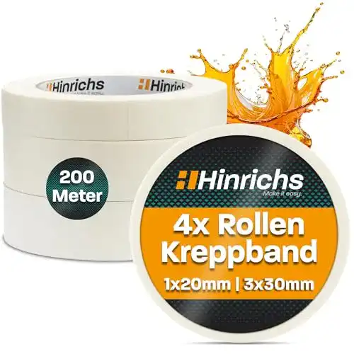 Malerkrepp von Hinrichs 3 Rollen Abklebeband à 50 m