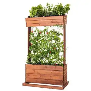 Hochbeet Matrasa mit Rankseilen Cube 2 für Gemüse und Kräuter