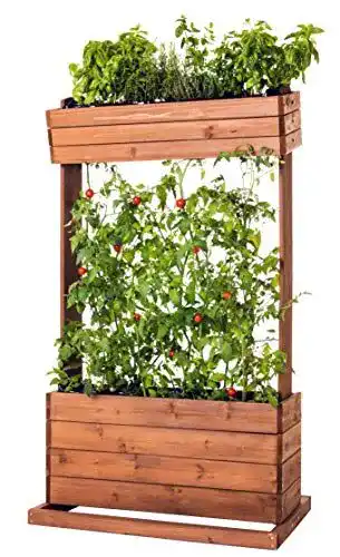 Hochbeet Matrasa mit Rankseilen Cube 2 für Gemüse und Kräuter