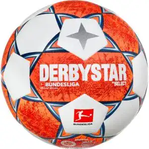Derbystar 1323 Brillant Replica v21 Fußball in Weiß und Orange