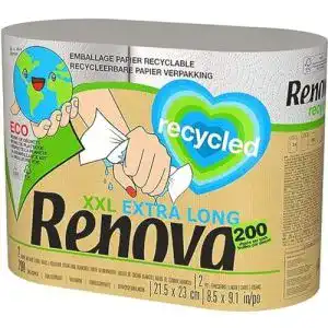 Küchenrolle Renova Recycled XXL Papiertuch, 2 Rollen, Weiß