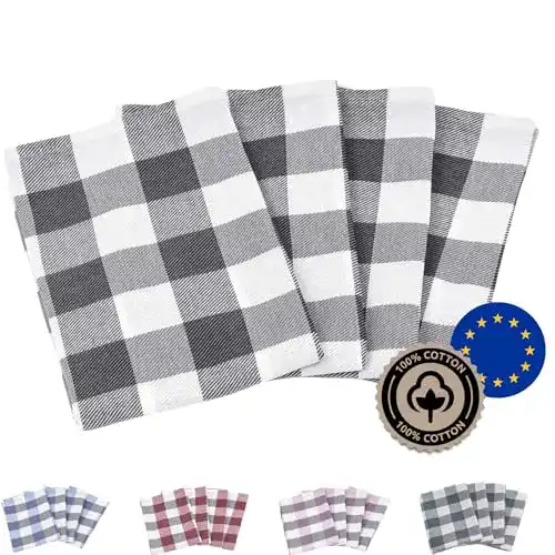 Zestri Geschirrtücher 4er-Set aus 100% Baumwolle, made in EU