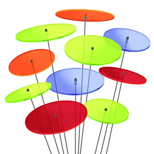 Sonnenfänger Sunplay – Set mit 10 farbigen Scheiben und Schwingstäben