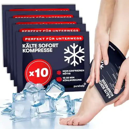 Kühlpad Purahelp Einweg Sofort S 10 Stück 12×15 cm