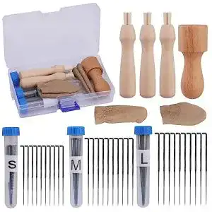 Filznadeln Kamaika Nadelfilz-Set mit 3 Nadelgrößen und Zubehör