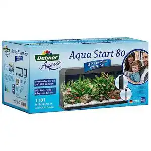 Dehner Aqua Starterset 80 Aquarium, 81 x 36 x 45 cm, mit Futter