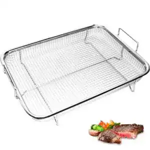 Backofen Grillkorb Lanzlc Crisper Korb aus Edelstahl
