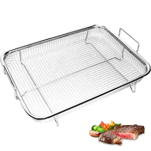 Backofen Grillkorb Lanzlc Crisper Korb aus Edelstahl