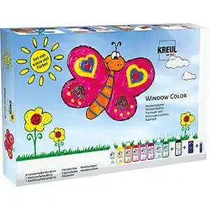 Kreul 42752 Window Color Fenstermalfarben Set, 10 x 80 ml