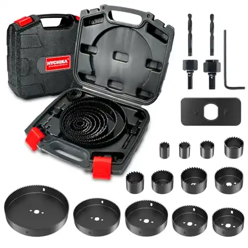 Lochsäge HYCHIKA 19-teiliges Set mit Sägeblättern und Zubehör
