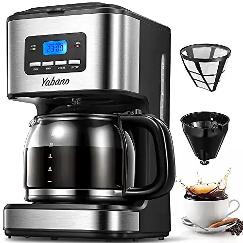Yabano Filterkaffeemaschine mit digitalem Timer