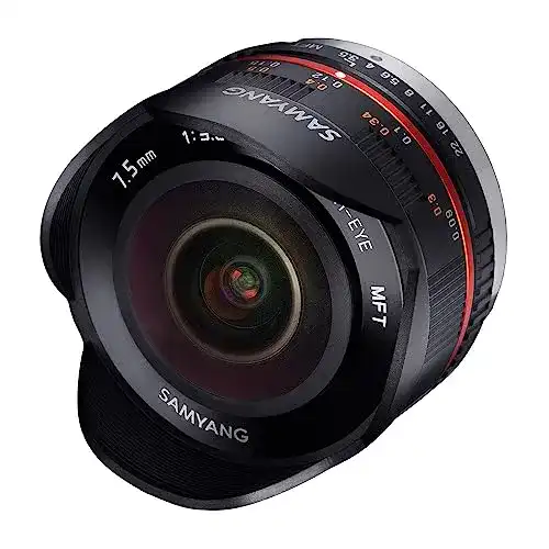 Samyang MF 7,5mm F3,5 Fisheye MFT Objektiv in Schwarz für MFT-Kameras
