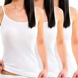 Unterhemd Damen HERMKO 1560 3er Pack Trägershirts aus Bio-Baumwolle