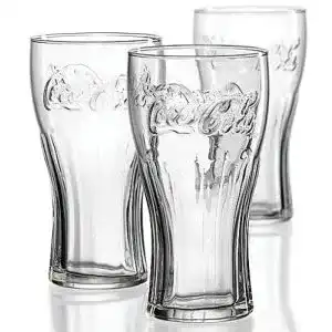 Coca-Cola Relief-Glas 0,2 Liter im 3er Pack