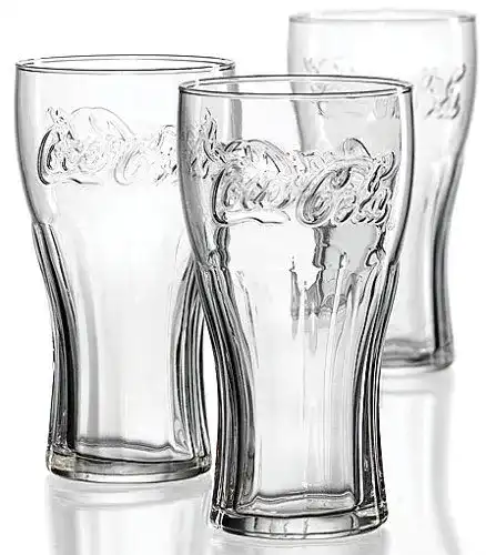 Coca-Cola Relief-Glas 0,2 Liter im 3er Pack