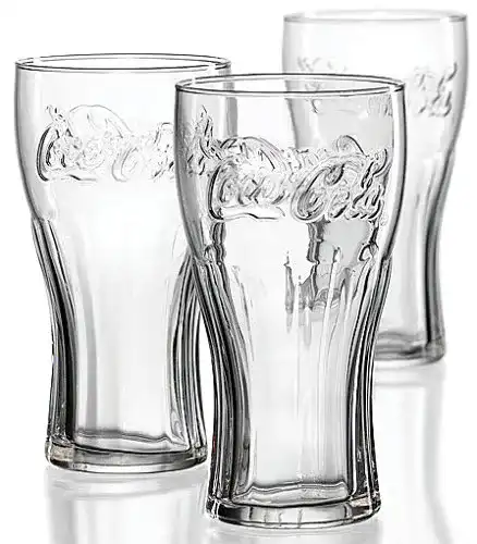 Coca-Cola Relief-Glas 0,2 Liter im 3er Pack