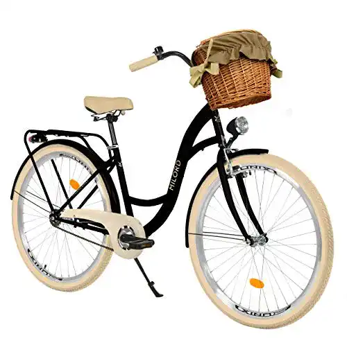 Hollandrad Milord Bikes 28 Zoll 1-Gang in Schwarz und Creme