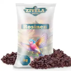 Rosinen für Vögel Zivela 1kg – Natürliche Futterrosinen für Vögel