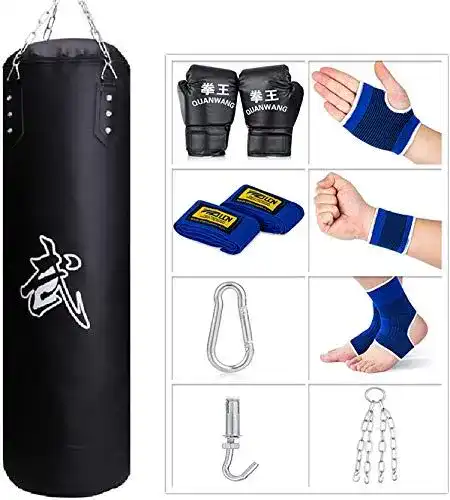 Boxsack Set für Erwachsene von Sfeexun, Heavy Duty Sandsack zum Training