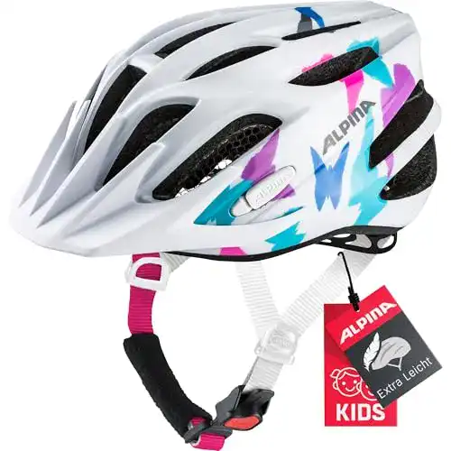 Alpina Fahrradhelm FB JR. 2.0 für Kinder mit Schmetterlingsdesign