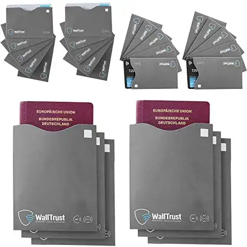 RFID Schutzhülle Walltrust NFC Schutzhüllen aus Papier für Karten