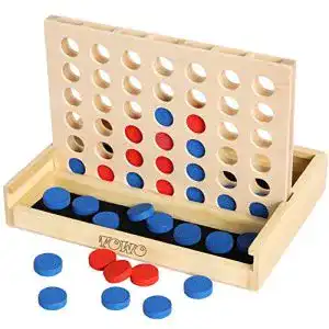 Vier gewinnt Holzspiel von Toys Of Wood Oxford – 4 in einer Reihe