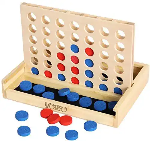 Vier gewinnt Holzspiel von Toys Of Wood Oxford – 4 in einer Reihe