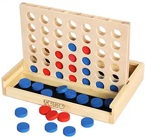 Vier gewinnt Holzspiel von Toys Of Wood Oxford – 4 in einer Reihe