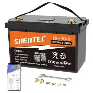 Solarbatterie Shentec LiFePO4 12V 100Ah Lithium Akku