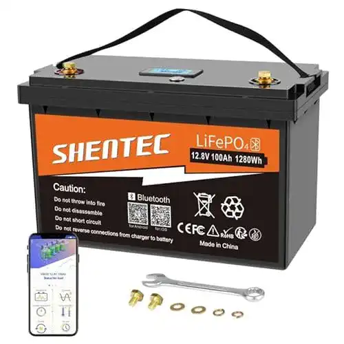 Solarbatterie Shentec LiFePO4 12V 100Ah Lithium Akku