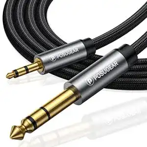 Aux-Kabel Posugear 3.5mm auf 6.35mm Klinke 5 Meter