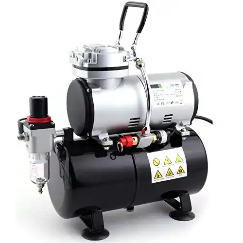 Airbrush-Kompressor Fengda FD-186 mit Lufttank und Auto Stop
