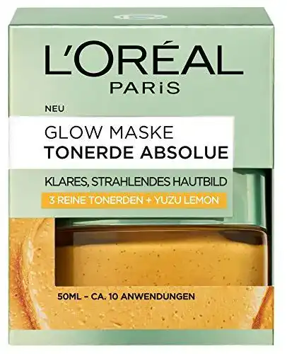 L’Oréal Paris Tonerde Absolue Glow Maske für strahlende Haut, 50 ml