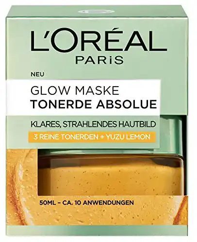 L’Oréal Paris Tonerde Absolue Glow Maske für strahlende Haut, 50 ml