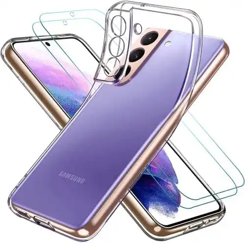 Ivoler Hülle für Samsung Galaxy S22 5G mit 2 Schutzfolien
