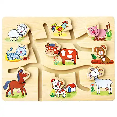 Motorikwand Bino World of Toys Zuordnungsspiel für Kinder ab 10 Monate