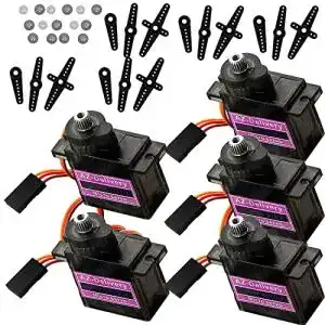 Servomotor Set mit 5 MG90S Mikro-Servos für Arduino Projekte
