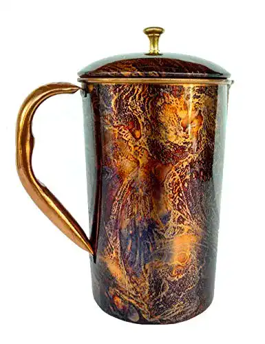 Kupferkrug Rastogi Handicrafts Wasserkrug mit Siebdruck und 1500 ml