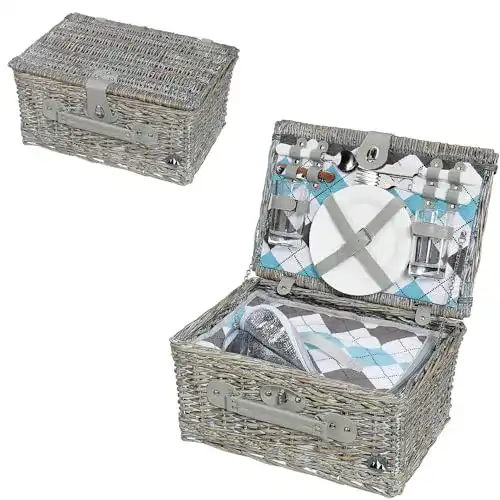 Picknickkorb Cilio 0000155716 Stresa deluxe aus Holz
