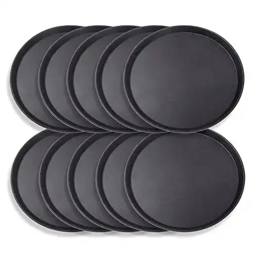 Gastro Tablett Schramm 10 Stück 35 cm x 2 cm rund schwarz