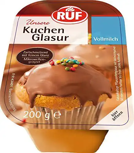 Kuchenglasur RUF Vollmilch-Schokolade im 12er Pack